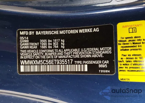 2014 Mini Hardtop Cooper z USA, uszkodzony, nr VIN WMWXM5C56ET935517